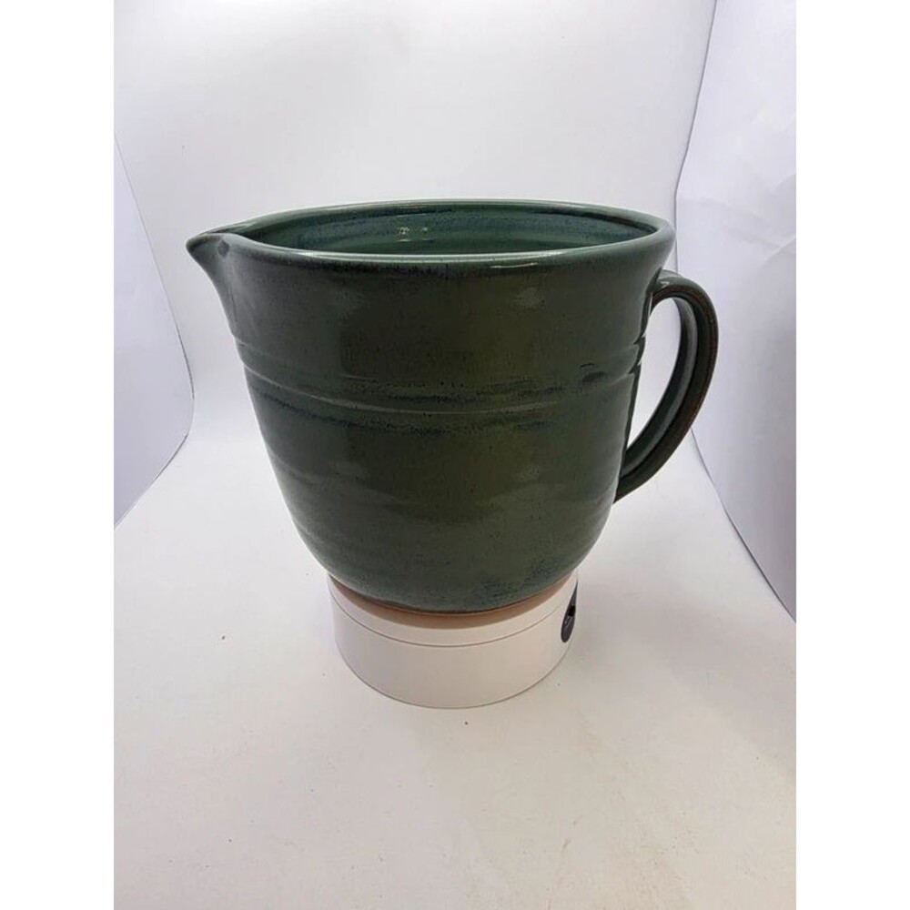 North Cole Pottery Green Batter Bowl Sanford NC